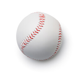 Top view of new baseball ball