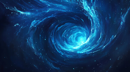 Abstract futuristic glowing blue vortex background. Whirlpool. Illustration