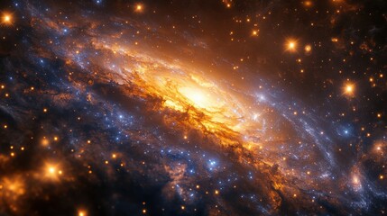 Vivid cosmic background featuring stars, nebulae, and intricate galactic patterns, perfect for sci-fi and astronomy-themed projects.