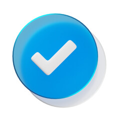 3d check verified success icon