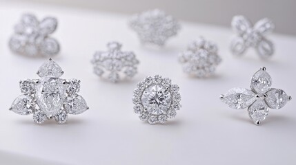 Elegant Silver Rings Displayed on a Neutral Background