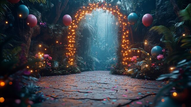 Vibrant carnival background with colorful balloons confetti and streamers creating a joyful and festive mood for celebration-themed visuals