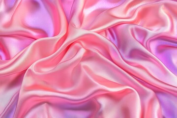 Draped pink and purple silk fabric texture.