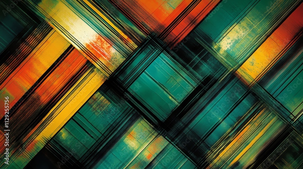 Poster Abstract Colorful Lines Creating Dynamic Background Pattern Design