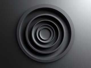 Obraz premium Exploring the elegance of concentric circles in a minimalistic black design during a serene moment of artistic inspiration
