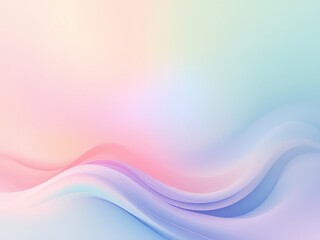 Fototapeta premium Swirling pastel waves dance softly in a serene landscape of colors evoking calmness and tranquility during a gentle sunrise