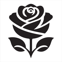 Graphic illustration of a minimalist flower with a flat logo