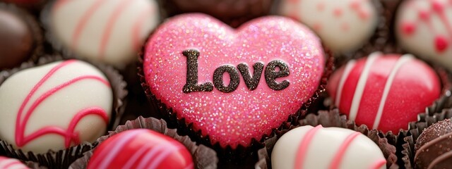 Obraz premium Valentine's Day Candies. Selective focus.