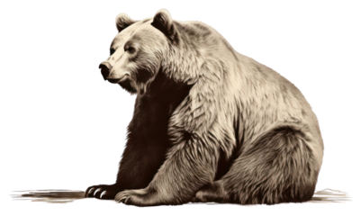 PNG Bear wildlife drawing mammal.