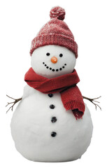 PNG Real snowman winter scarf hat.