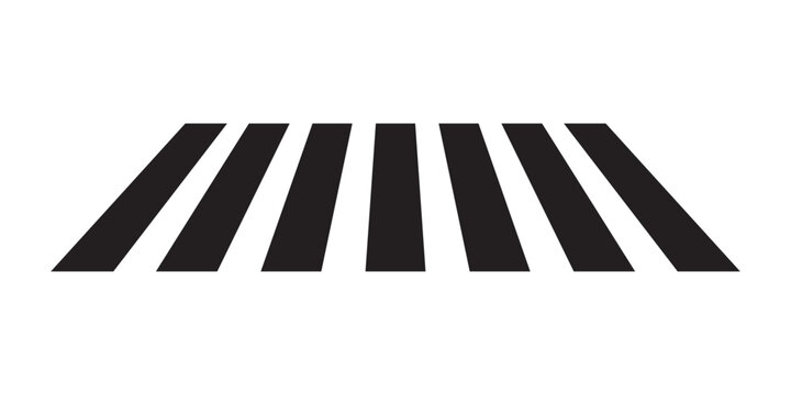 Pedestrian crosswalk icon. Zebra cross icon.