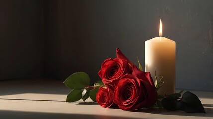 Fototapeta premium Flowers arranged in a heart shape, flower, rose, heart, love, romantic, candlelight, candles, background, valentine's day, chocolate, pink, red, purple, Type 26