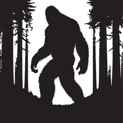 Free Vector Bigfoot silhouettes Vector and Flat design bigfoot silhouette