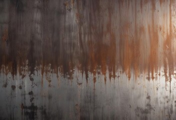 Fototapeta premium Metal sheet with deep scratches and rust spots, rust spots, scratched metal, urban landscape, rugged terrain, metallic texture