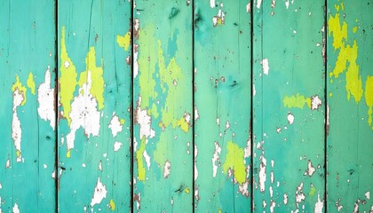 Green pale light pastel sage lime textured surface of old barn or house siding wall fence or floor with peeling paint shabby chic backdrop design
