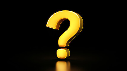 Naklejka premium golden question mark