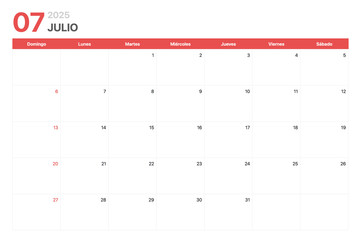 Calendario 2025. La semana del calendario 2025 empieza el domingo. Calendario corporativo...