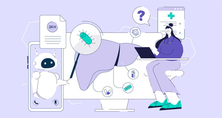 Doctor and AI team up for medical diagnostics.  Investigating liver health