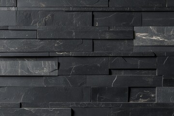 Dark gray slate stone wall texture background. (3)
