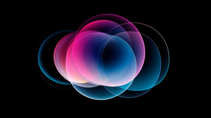 abstract background with glowing circles