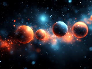 Celestial Bodies Aligned In A Cosmic Dance