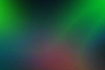 Luminous sparkles on a dark and vibrant background. Abstract aurora in intense green and red.