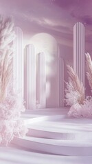Lavender, Pink, White Room Photography Backdrop