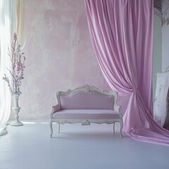 Lavender, Pink, White Room Photography Backdrop