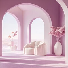 Lavender, Pink, White Room Photography Backdrop