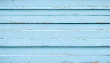 Obraz premium Light blue plank timber textured surface of old barn or house siding wall or floor with peeling paint
