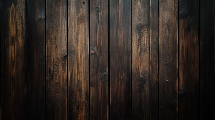 Obraz premium Textured dark wooden wall showcasing natural patterns and grain variations in rustic design aesthetics