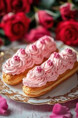 Pastries with Pink Frosting