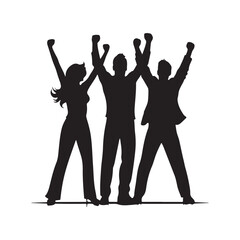 Vector silhouettes of men and a women, a group Casual man standing business man running, business man running fast silhouette vector illustration, businessman silhouette running