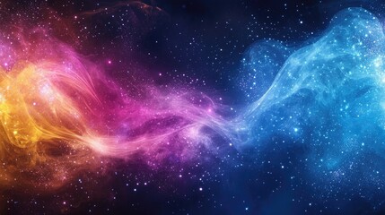 Naklejka premium Particle symphony in abstract hues.