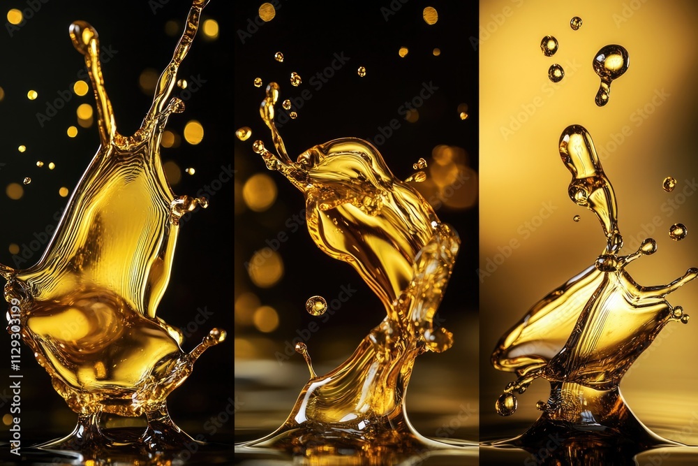Poster close-up shot of liquid flowing into a glass container
