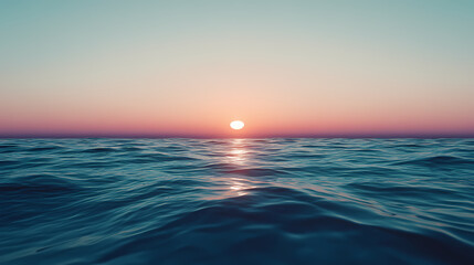 Obraz premium Minimalist ocean horizon wallpaper. Horizon. Illustration