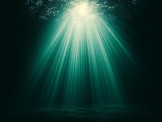 Underwater Light Beams Illuminate Dark Ocean Floor