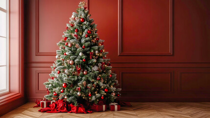 Festively Decorated Christmas Tree