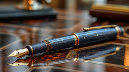 Naklejka premium Elegant pen on a table.