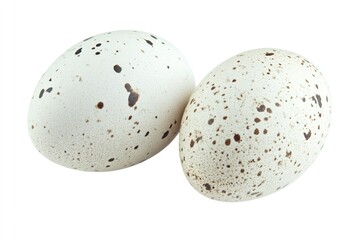 Two Fresh Eggs Isolated on White Background, Perfect Organic Ingredient for Culinary Creations