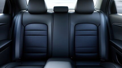 Comfortable black leather seats in a modern car interior designed for luxury and elegance