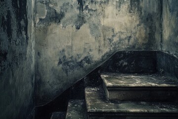 Dark Fungal Growth in Room Corner: Dampness and Mildew Infestation on Interior Walls