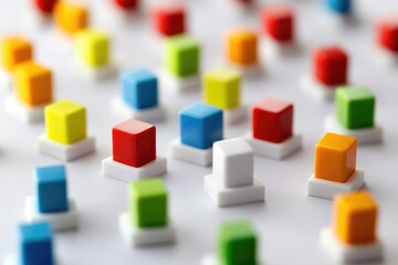 Obraz premium Close-up shot of a bunch of colorful cubes