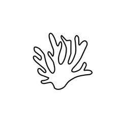 coral outline illustration