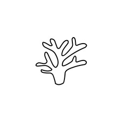 coral outline illustration