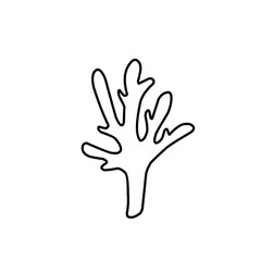 coral outline illustration