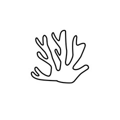 coral outline illustration
