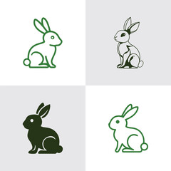 Fototapeta premium Unique Bunny Silhouette for Creative Crafts 