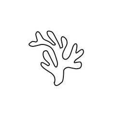 coral outline illustration