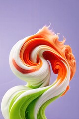 Obraz premium Dynamic Abstract Swirling Gradient Art in Purple and Red Tones